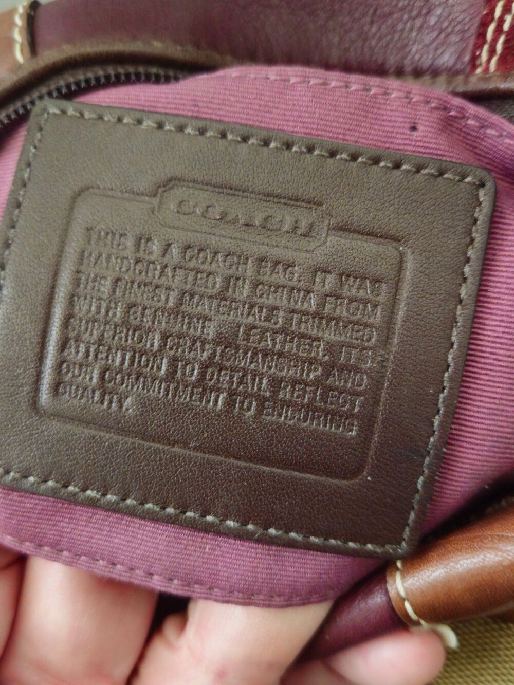Vintage Y2K Coach Holiday Patchwork Mini Demi Hobo Bag Multi Brown Leather - Picture 10 of 11